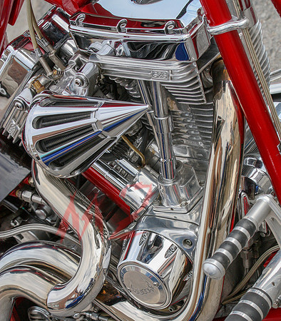 Chrome Motorcycle Engine Detail – Classic Bike