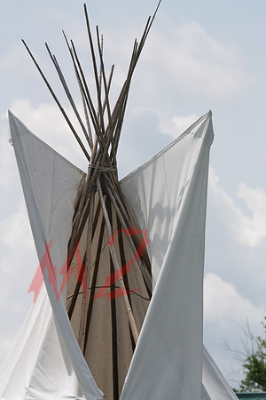Teepee Tent in Open Grassy Field